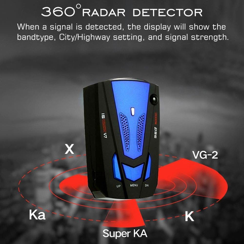 V7 360° anti-police radar detector