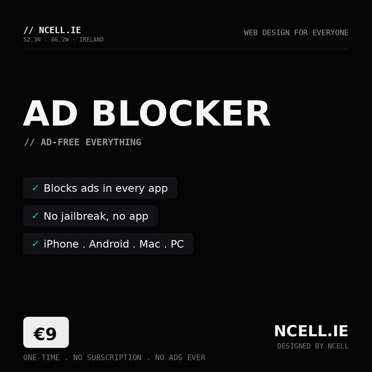 Ad Blocker — Ad-Free Everything (No Jailbreak)