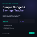 Simple Budget & Savings Tracker (Excel + Google Sheets)