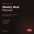Weekly Meal Planner & Grocery List (Printable + Digital)